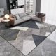 thumbnail image 3 of Alfombra de terciopelo de cristal de lujo ligera y sencilla que cubre el sofá de la sala de estar, la mesa de café, la manta para el dormitorio, manta de cama con patrón geométrico, 3 of 4
