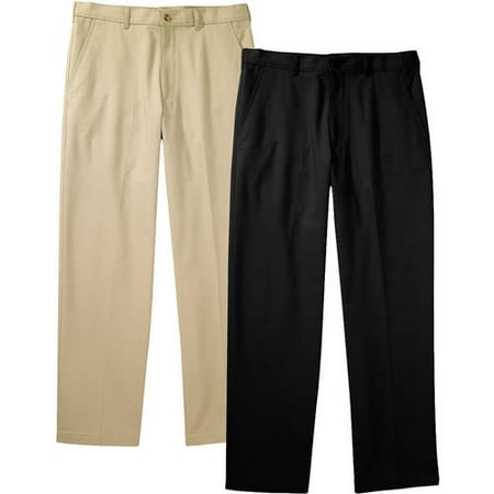 George Mens Flat-Front Wrinkle-Resistant Pants, 2