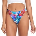 thumbnail image 1 of Fotbe Bright Flowers Tanga Sin Costuras para Mujer con Estampado – Panties Invisibles, Transpirables y Cómodos para Uso Diario-Medium, 1 of 5