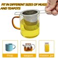 thumbnail image 5 of Paquete de 2 filtros de té, colador de té, Infusor de té de acero inoxidable con mango largo plegable, ideal para colgar en teteras, tazas, 5 of 5