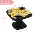 thumbnail image 3 of 4 Pcs Square Cabinet Handle Cupboard Knob Drawer Pulls Handle Sunflower Drawer Knobs with Screws Furniture Decoration, 3 of 5