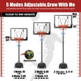 iFanze Portable Adjustable Basketball Hoop(60''84'') for Kids, Teens