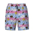 thumbnail image 4 of Lsque Mens Swim Trunks Bees And Daisies Striped Pattern - Bathing Suit Compression Liner - Beach Swim Shorts Swimwear - (S-3XL) - Stretch Quick Dry -X-Large, 4 of 9