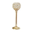 thumbnail image 2 of Handmade Crystal Metal Table Candlestick, Hollow Decorative Candlestick Ornament, Candle Holder Centerpiece for Home Office Dining, Elegant Tabletop Decor, Stylish Candlelight Accent, 2 of 6