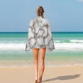 thumbnail image 5 of Yibo Hippie Floral Bath Beach Towel Vintage Watercolor Floral Striped Fabric Modern Aesthetic Print Soft Bath Towel, 5 of 8