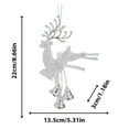 thumbnail image 3 of Xihbxyly Colgante Navideño de Ciervo, Diseño de Reno Saltarín Galvanizado, Campanas para Decoración Navideña, Adorno Colgante Versátil para Árbol y Estanterías, Decoración Festiva para El Hogar, Idea, 3 of 7