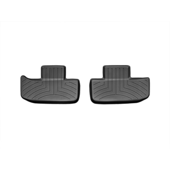 WeatherTech Custom Fit FloorLiners compatible with 2017-2023 Dodge Challenger - 2nd Row (2-Piece Liner), Black
