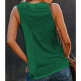 thumbnail image 6 of Jewelreauty Women Tank Tops Summer Casual Keyhole Collar Sleeveless Blouses Tee Solid Color Loose Shirts (L, Army Green), 6 of 6