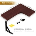 thumbnail image 4 of Corner Floating Shelves Wall Mounted Set of 4, Rustic Wood Storage Display Wall Shelves for Home Decor, Bathroom, Kitchen, Bedroom, Living Room, Office (Black), 4 of 6