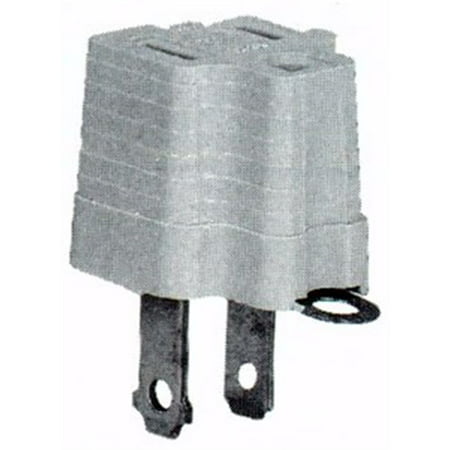 UPC 032664000065 product image for 419W Ground Adapterwhite, Cooper Wiring Devices, EACH, EA, 2 pole polarized to 3 | upcitemdb.com