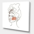 thumbnail image 3 of One Line Portrait of Afro American Woman III 36 in x 36 in Painting Canvas Art Print, by Designart, 3 of 4