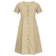thumbnail image 3 of Vestido casual de mujer manga corta traje diario algodón lino básico maxi vestido cuello en V FLhrweasw Nuevo, 3 of 9