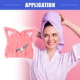 thumbnail image 2 of Vocoste Cat Shape Cute Hair Drying Towel Dry Cap Towel Cap Quick Drying Lightweight for Drying Hair Pink, 2 of 7