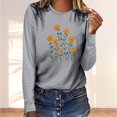 thumbnail image 2 of Long Sleeve Shirts for Womens Round Neck Graphic Printed Tees Shirt Plus Size Pullover Tops 2026 Spring Clothes, 2 of 4