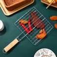 thumbnail image 3 of SHISUYAN Barbecue en Acier Inoxydable avec Grille de Cuisson pour Rangement Pratique Kaki 2 Pcs, 3 of 8