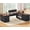 Black & Brown, variant on SEDETA 78.7 Inch Executive Desk with Drawers, Large L Shaped Desk with Charging Station, File Drawers & Storage Cabinet, CPU Stand & Privacy Baffle, Wood Home Office Desk for Business, Black & Brown