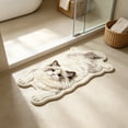 thumbnail image 5 of TanSiDing Cute Sleeping Cat Shaped Area Rug, Microfiber Absorbent Floor Mat for Bedroom Kitchen Living Room, Kitten Mat Floor Carpet Hallway Porch Entrance Doormat for Room,23.62x15.74 in, 5 of 6