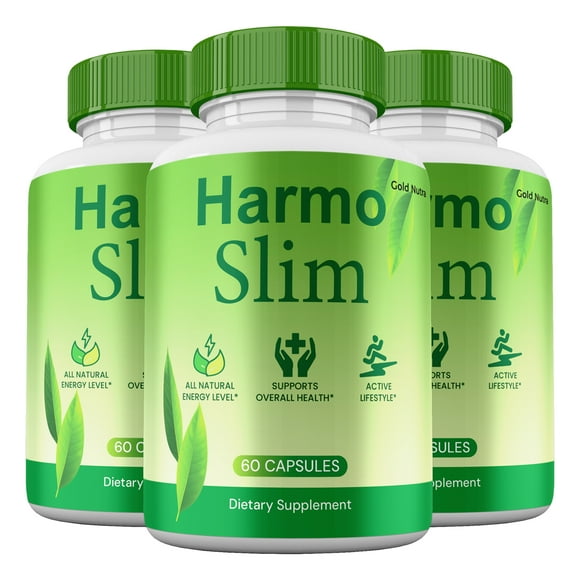 Harmo Slim Capsules, Maximum Strength All Natural Formula Pills, HarmoSlim Health & Wellness Supplement, 60 Capsules per Bottle (3 Pack)