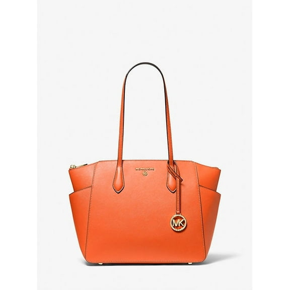Michael Kors Marilyn Medium Saffiano Leather Tote Bag,Optic Orange