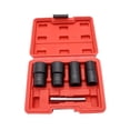 thumbnail image 2 of Juego de 5 piezas de tuercas giratorias con barra de perforación central, accionamiento cuadrado de 1/2 pulgadas con caja de almacenamiento, herramienta de extracción de tuercas de, 2 of 8
