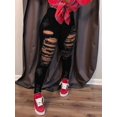 thumbnail image 4 of Women'S Slims Classic Relaxed Fit Leg Jean Distressed Slim Fit Skinny Jeans Juniors Jeans, 4 of 6