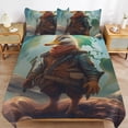 thumbnail image 2 of Q-version Funny Little Yellow Duck Bedding Sets Twin Duvet Cover 3 Piece Cute Bed Set for Boys Girls Kid, 2 of 6