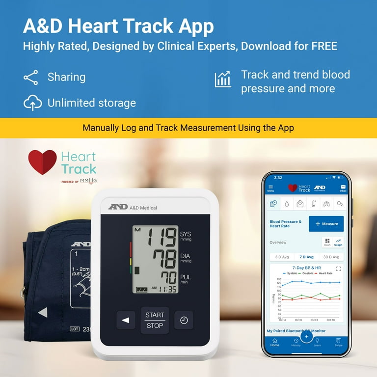 A&D Medical UA-660 One Touch Blood Pressure Monitor - Upper
