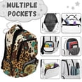 thumbnail image 7 of FKELYI Kids Backpack with Multi-Pockets 17 Inch Schoolbag for Elementary Student Boys Bookbag Sunflower Grunge Leopard Print Casual Daypack Travel Rucksack Knapsack for Girls, 7 of 7