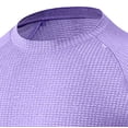 thumbnail image 4 of SKIYLEVZ Men's T-shirts Crew Neck Short Sleeve Moisture Wicking Top Breathable Elastic Athletic Shirt Workout Exercise Athletic Wear Purple L, 4 of 4
