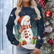 thumbnail image 1 of ICHUANYI Liquidación Mujer Manga Larga Casual Navidad Impresión Cuello Redondo Pullover Sudadera Túnica Tops ICHUANYI WER2023082202953, 1 of 6
