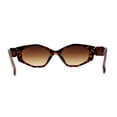 thumbnail image 2 of Womens Celtic Cross Motif Hinge Mod Geometric Cat Eye Sunglasses Tortoise Brown, 2 of 4