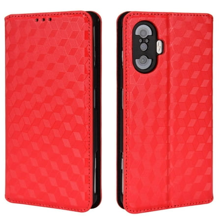 Case for Xiaomi Redmi K40 Gaming Magnetic Closure Card Slots Holder Wallet 3D Pattern PU Leather
