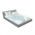 thumbnail image 3 of Seahorse Bedding Set with Sheet & Covers, Sea Animal Creature in a Creative Design Illustration Print, Printed Bedroom Decor 2 Shams, 4 Sizes, Pale Blue Green, by Ambesonne, 3 of 3