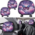 thumbnail image 4 of Jeiento Galaxy Sky Butterfly 11 Pack Car Seat Covers Set for Women Men, with Headrest Covers Keychain Coasters Gear Shift Knob Cover Handbrake Cover Universal Fit for SUV Truck Van, 4 of 7