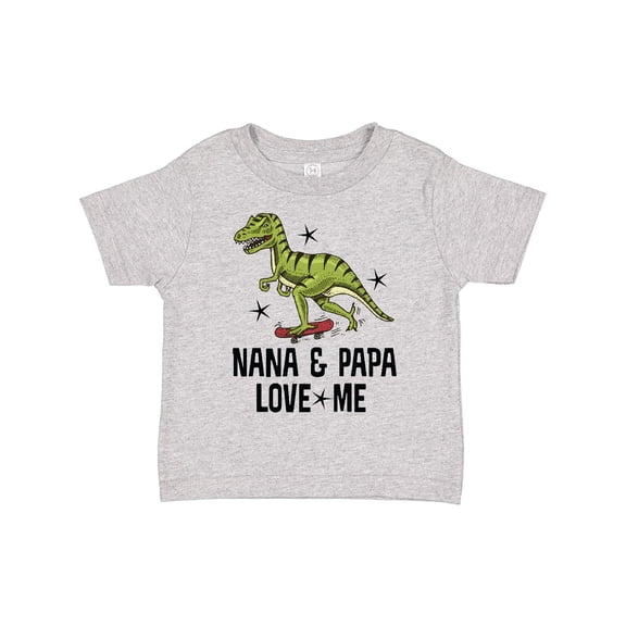 Inktastic Nana and Papa Love Me Dinosaur Grandson Boys Toddler T-Shirt
