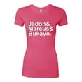 thumbnail image 2 of Wild Bobby, Jadon & Marcus & Bukayo, Sports, Women Slim Fit Junior Tee, Hot Pink, Large, 2 of 5