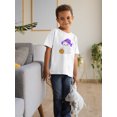 thumbnail image 2 of Fluffy Ghost W Pumpkin T-Shirt Toddler -Image by Shutterstock,  3 Toddler, 2 of 4