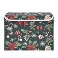 thumbnail image 7 of Yayeee Collapsible Cube Storage Bin with Lid Fabric Closet Decorative Basket with Handles, Green Christmas, 7 of 7
