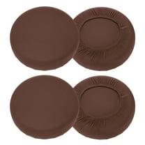 Uxcell 4 Pack Stool Covers Round, 16-20 Inch Bar Stool Covers Washable Dustproof Slipcover Seat Cushion with Elastic for Bar Kitchen Living Room Decor, Dark Brown