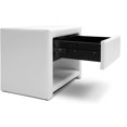 thumbnail image 3 of White Nightstand - Modern Bedroom Side Table with Drawer & Shelf - Compact Design, 3 of 7