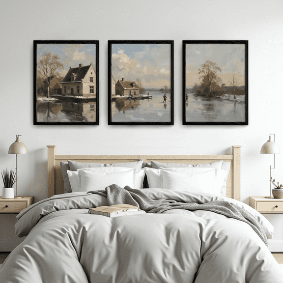 MAYEERTY Modern Abstract Wall Art Painting, Living Room Decor, Black MDF Frame, 7.87"x9.84"