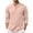 Pink, variant on Awwp Men's Linen Cotton Shirt 3/4 Sleeve Stand Collar Casual Button down Shirts with Pocket Breathable Summer Shirts 8 Colors Available Vacation Beach Shirt Beige Size: L