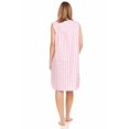 thumbnail image 4 of Dream8teen Women's Snaps Front Closure House Dress Sleeveless Woven Housecoat Duster Lounger Robe 509 Pink Gingham 3X-Large, 4 of 5