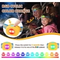 thumbnail image 3 of EverBrite LED Headlamp Rechargeable Kids Headlamp with RGB Mode and Adjustable Headband, 3 Modes Multicolor Headlamp for Camping, Reading, Exploring, Halloween, Christmas, 3 of 5