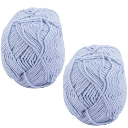 Unique Bargains Women DIY Shawl Slipper Scarf Cord Hand Crochet Yarn  Blue 100g