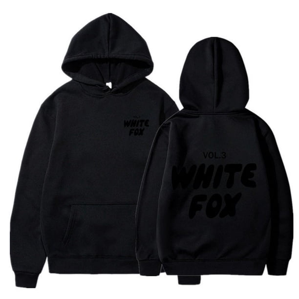 New European and American Women‘s Hooded Sweatshirt Series WHITEFOX Front and Rear Letters Winter Fleece Loose Casual