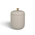thumbnail image 5 of Beautiful Fluted Stoneware 2-Piece Vanity Jar Set by Drew Barrymore, Porcini Taupe, 5 of 5