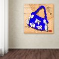 thumbnail image 4 of Trademark Fine Art "Bow Purse White on Blue" Canvas Art by Roderick Stevens, 4 of 4