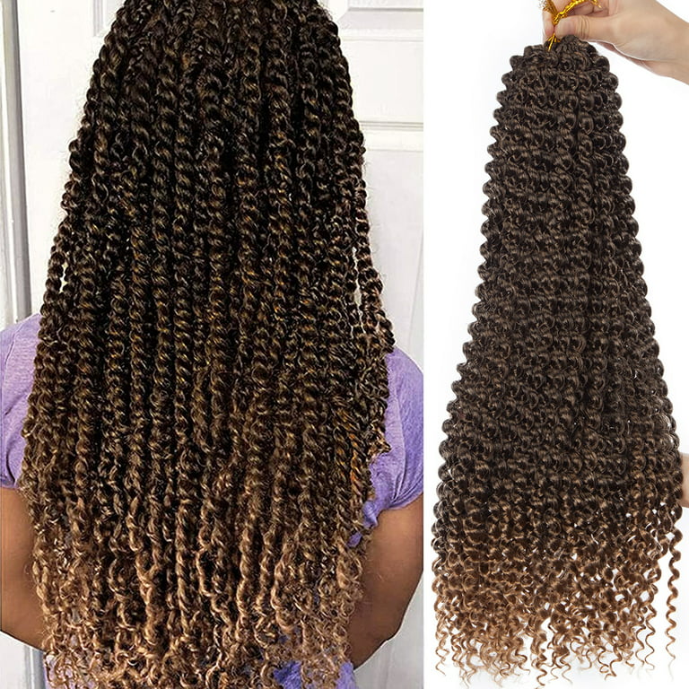 SEGO 18 inch Passion Twist Braiding Hair Water Wave Crochet Hair Passion  Twist Crochet Hair Braids Synthetic Crochet Hair Extensions