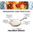 thumbnail image 4 of Hamilton Beach Enameled Cast Iron Fry Pan 10-Inch Gray, Cream Enamel coating, Skillet Pan For Stove top and Oven, Even Heat Distribution, Safe Up to 400 Degrees, Durable, 4 of 8